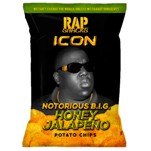Rap Snacks Chips 24ct Notorious Big Icon Honey Jalapeno Indiana