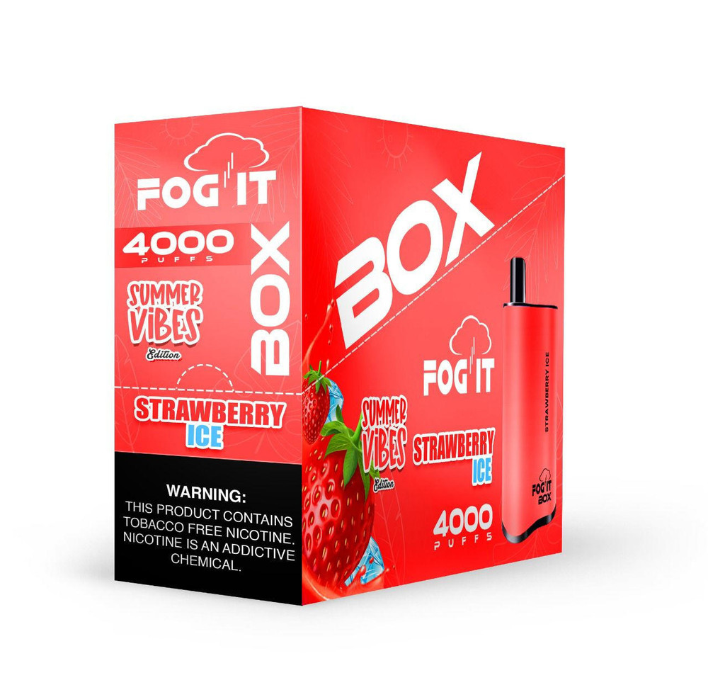 Fog It Vape 4000 Puff Strawberry Ice Indiana Import LLC
